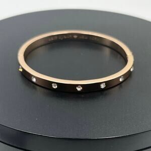 Kate Spade NY‎ Set in Stone Metal  Crystal Hinged Bangle Bracelet